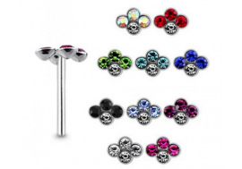 Piercing nez argent 4 pierres