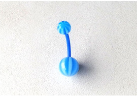 Piercing nombril acrylique melon bleu