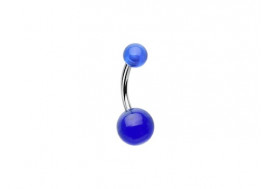 Piercing nombril ACRYLIQUE Bleu transparent