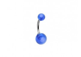 Piercing nombril ACRYLIQUE Bleu clair transparent