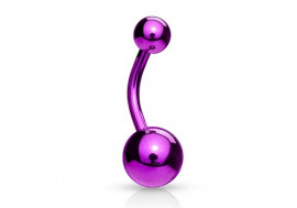 Piercing nombril anodisé violet