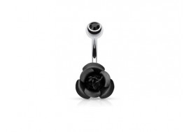 Piercing nombril rose noire