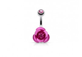 Piercing nombril rose