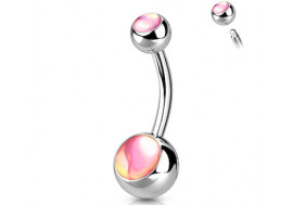 Piercing nombril iridescent ROSE