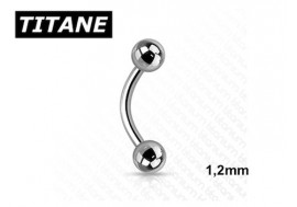 Piercing banane titane basique 1,2mm