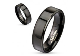 Bague en acier chirurgical noir