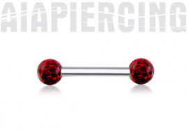 PIERCING BARBELL SWAROVSKI ROUGE