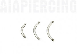 Piercing accessoire lot Barre courbée 8mm x 1.2mm