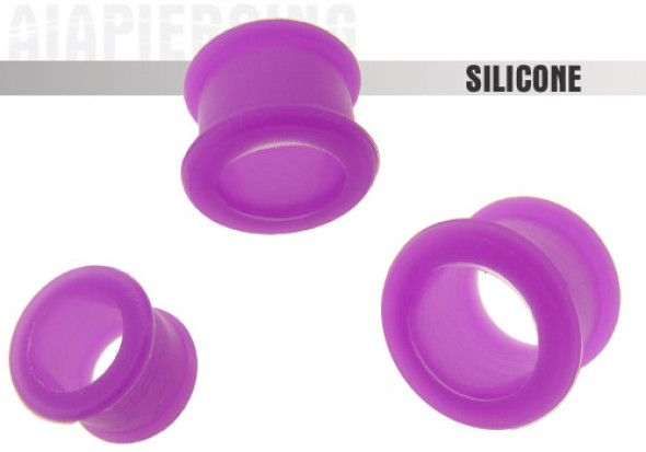 Piercing Tunnel souple silicone violet