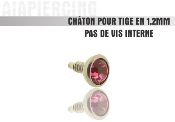 Châton cristal rose