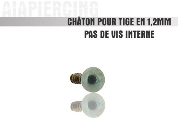 Piercing accessoire Châton bille bleue clair