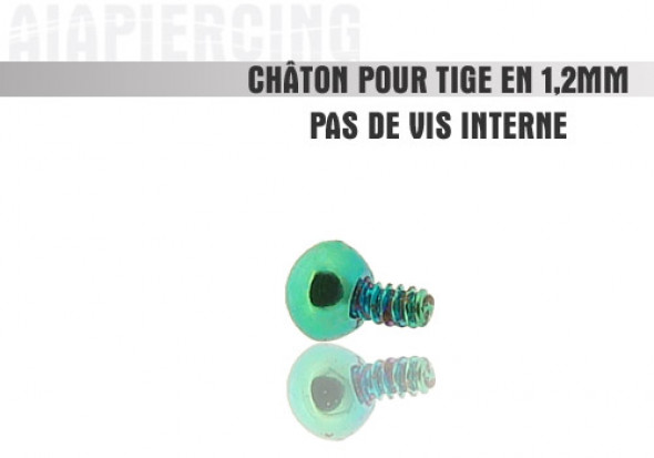 Piercing accessoire Châton bille verte