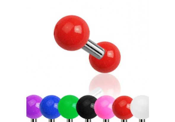 Piercing barbell bille acrylique