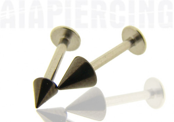 Piercing labret Spike noir