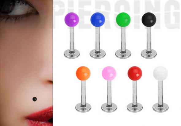 Piercing labret acrylique uni