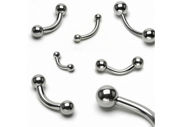 Piercing Barbell courbée acier chirugical