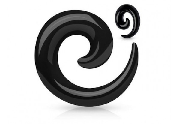 Piercing spirale écarteur noir