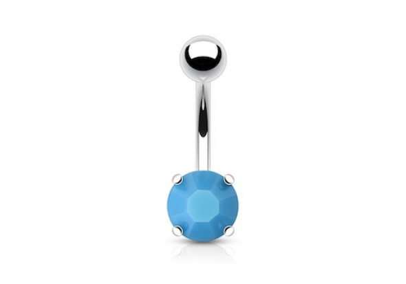 Piercing nombril turquoise